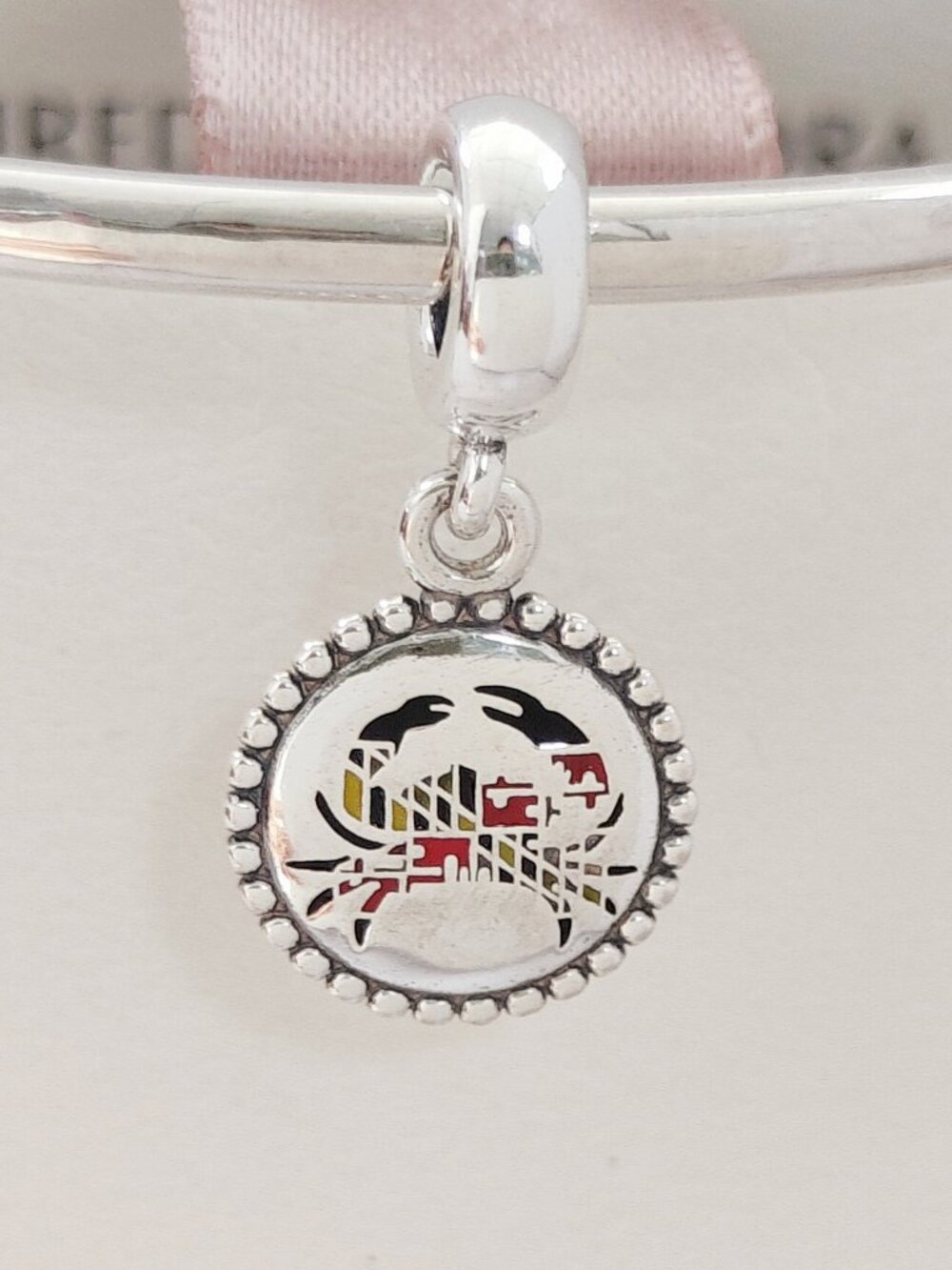 Pandora Bmore Run Crab Exclusive Dangle Charm S925 Silver Pendant with box